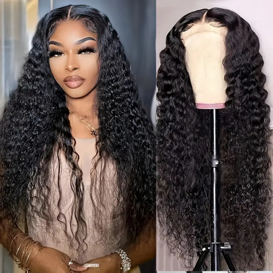 Water Wave Glueless Transparent Lace Wig - BHB Wigs Plus