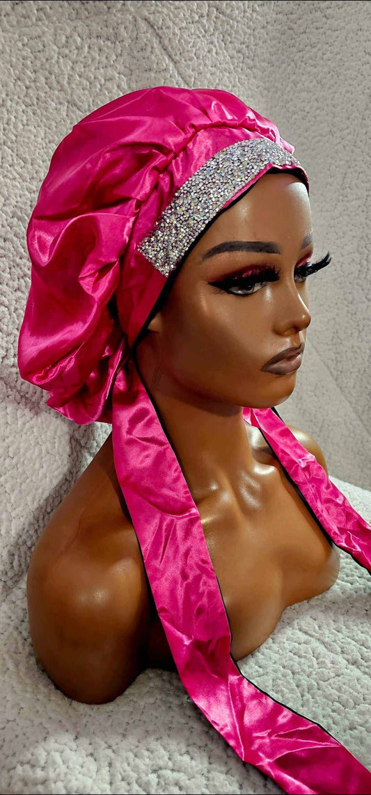 Glam Bonnets in Hot Pink- BHB Wigs Plus - BHB Wigs Plus