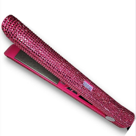 Flat Iron Diamond Studded Hot Pink- Flat Iron BHB Wigs Plus - BHB Wigs Plus
