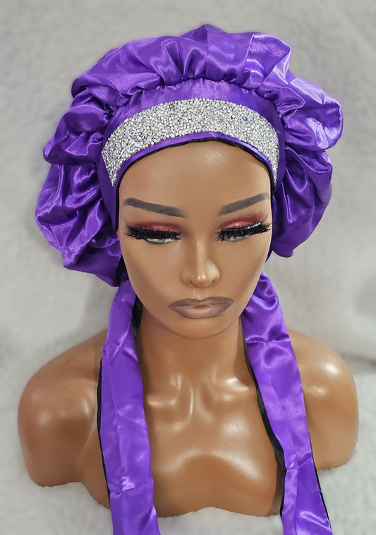 Glam Bonnets in Purple- BHB Wigs Plus - BHB Wigs Plus