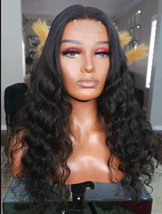 Ocean Wave 2x6 HD Lace Closure Wig 20" Pre-Plucked with Pre-Bleached Knots - BHB Wigs Plus
