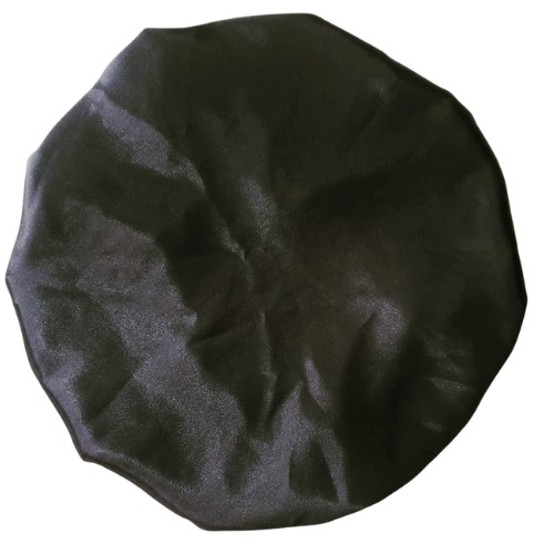 Black Licorice Satin Reversible Bonnets - BHB Wigs Plus