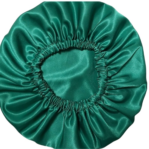 Forest Green Satin Reversible Bonnets - BHB Wigs Plus