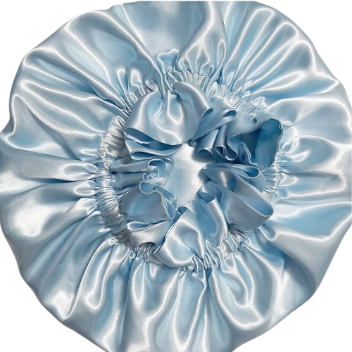 Crystal Ice Satin Reversible Ruffle Bonnets - BHB Wigs Plus