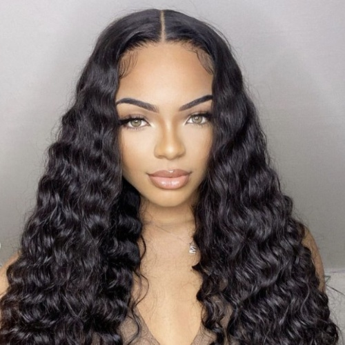 Deep Wave HD Glueless Frontal Lace Wig - BHB Wigs Plus